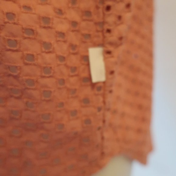 Krizia Jeans Pink Cut Out Design Button Down Blouse Sz 8* - Picture 5 of 8